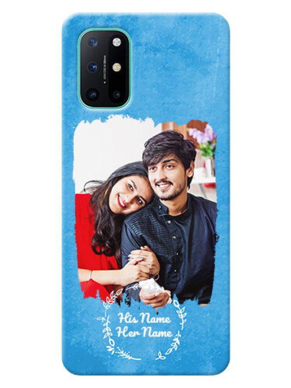 Custom OnePlus 8T custom mobile cases: Blue Color Vintage Design