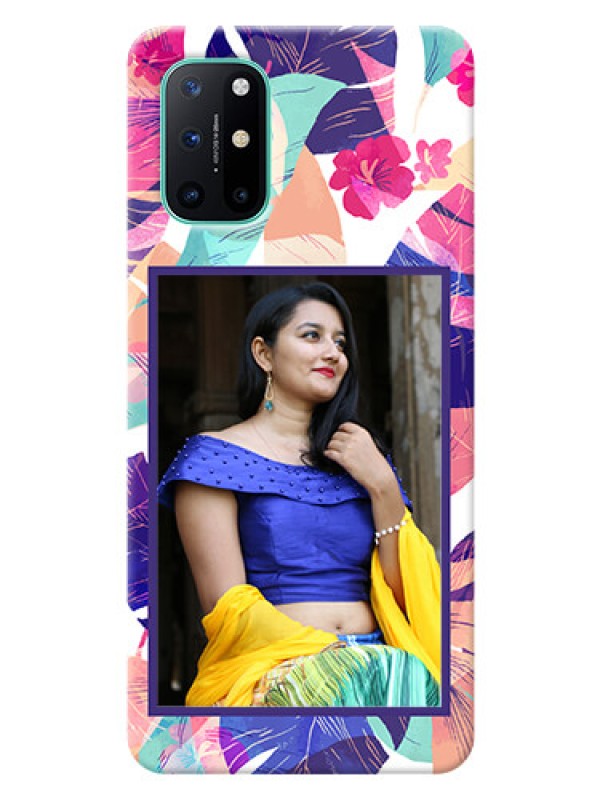 Custom OnePlus 8T Personalised Phone Cases: Abstract Floral Design