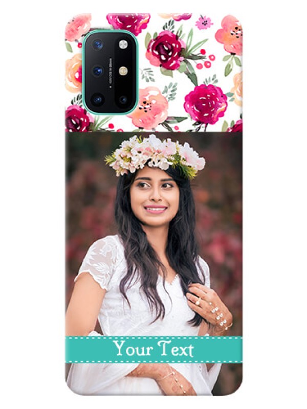 Custom OnePlus 8T Personalized Mobile Cases: Watercolor Floral Design