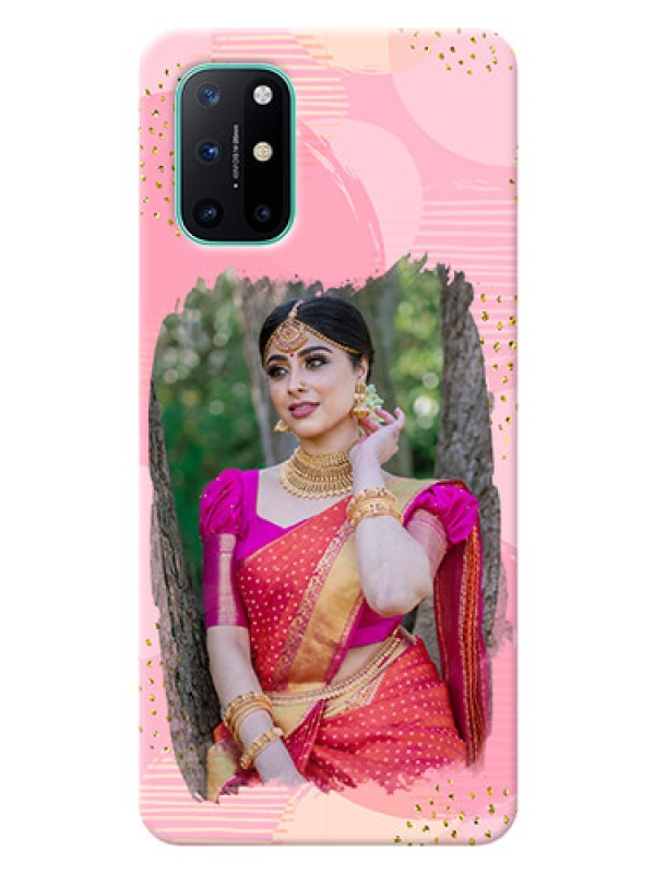 Custom OnePlus 8T Phone Covers for Girls: Gold Glitter Splash Design