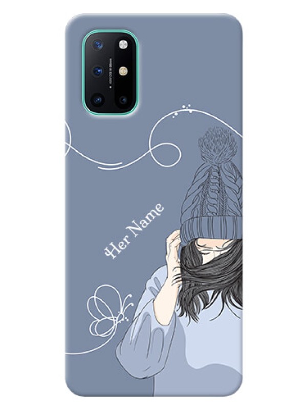 Custom OnePlus 8T Custom Mobile Case with Girl in winter outfit Design