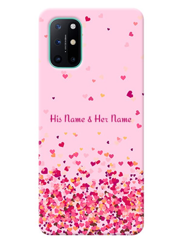 Custom OnePlus 8T Phone Back Covers: Floating Hearts Design
