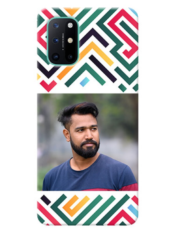 Custom OnePlus 8T Custom Mobile Case with Colorful Maze Pattern Design