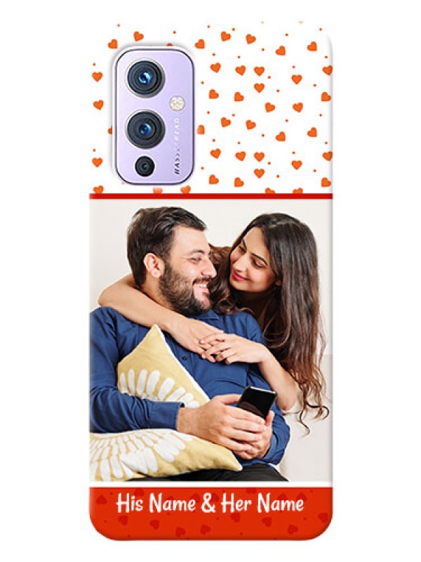 Custom OnePlus 9 5G Phone Back Covers: Orange Love Symbol Design