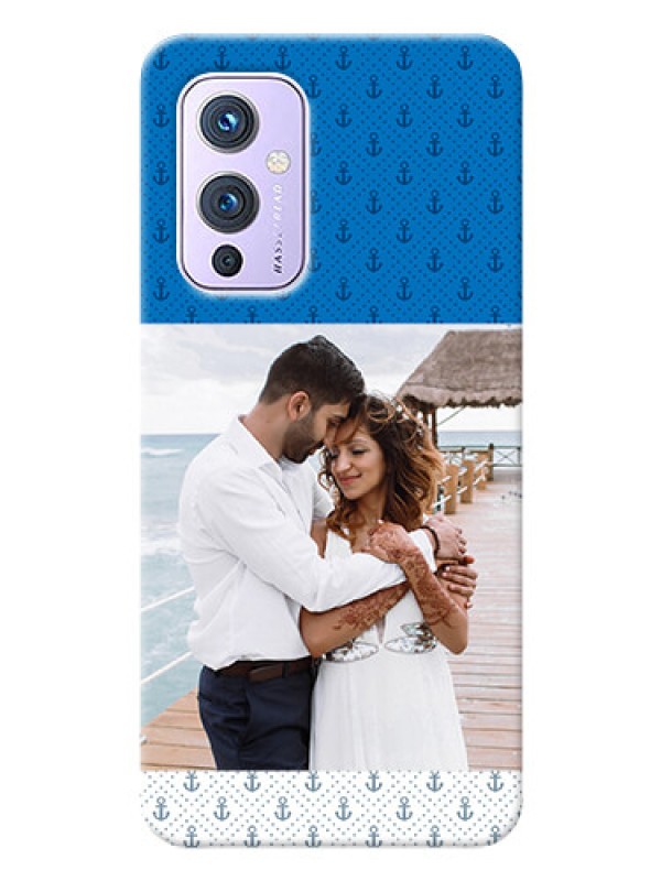 Custom OnePlus 9 5G Mobile Phone Covers: Blue Anchors Design