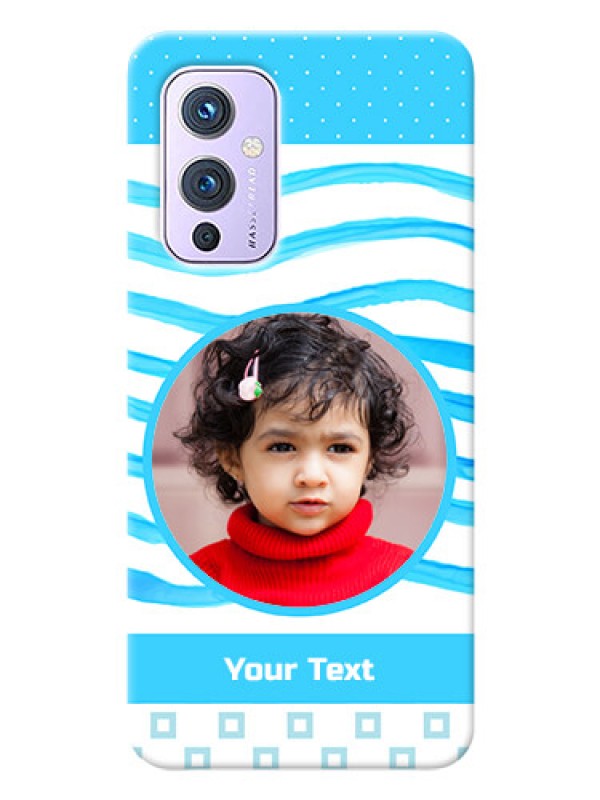 Custom OnePlus 9 5G phone back covers: Simple Blue Case Design
