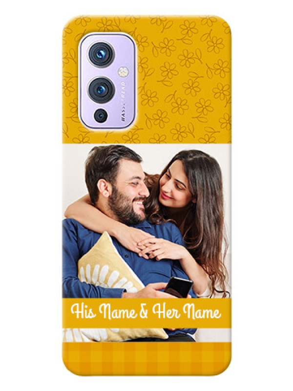 Custom OnePlus 9 5G mobile phone covers: Yellow Floral Design