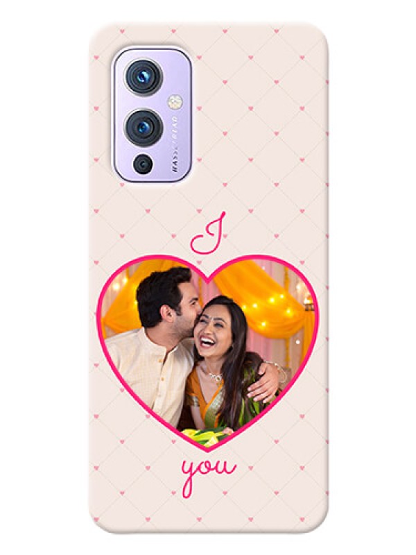 Custom OnePlus 9 5G Personalized Mobile Covers: Heart Shape Design