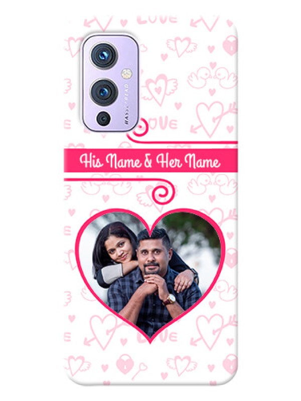 Custom OnePlus 9 5G Personalized Phone Cases: Heart Shape Love Design
