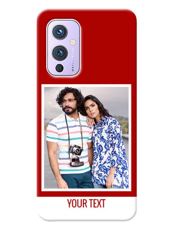 Custom OnePlus 9 5G mobile phone covers: Simple Red Color Design