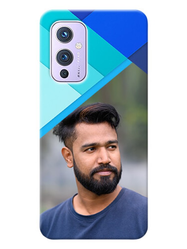 Custom OnePlus 9 5G Phone Cases Online: Blue Abstract Cover Design