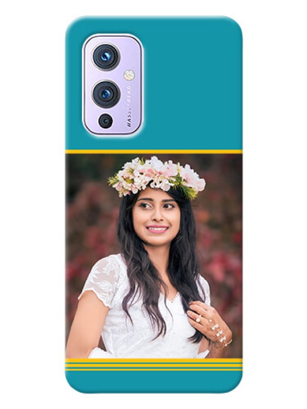 Custom OnePlus 9 5G personalized phone covers: Yellow & Blue Design 