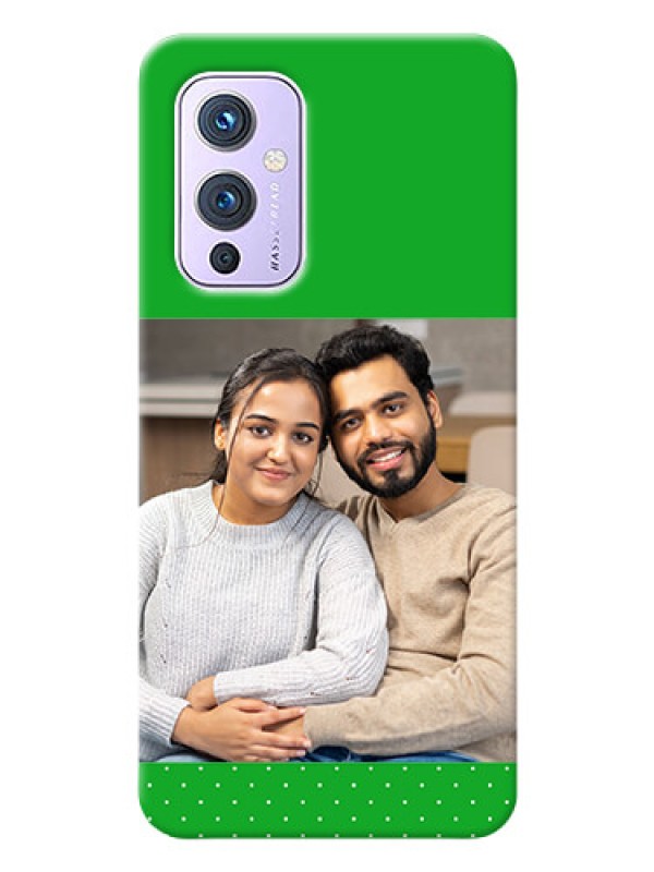 Custom OnePlus 9 5G Personalised mobile covers: Green Pattern Design