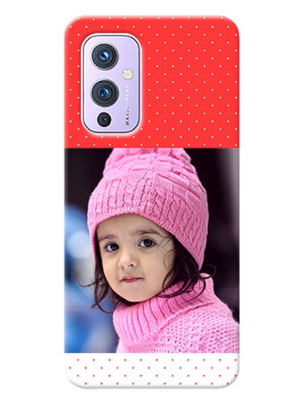Custom OnePlus 9 5G personalised phone covers: Red Pattern Design