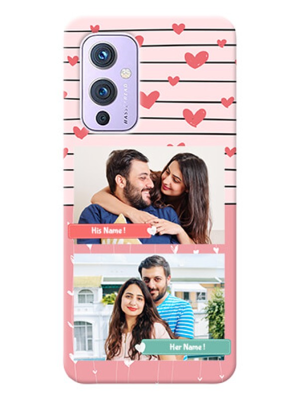 Custom OnePlus 9 5G custom mobile covers: Photo with Heart Design