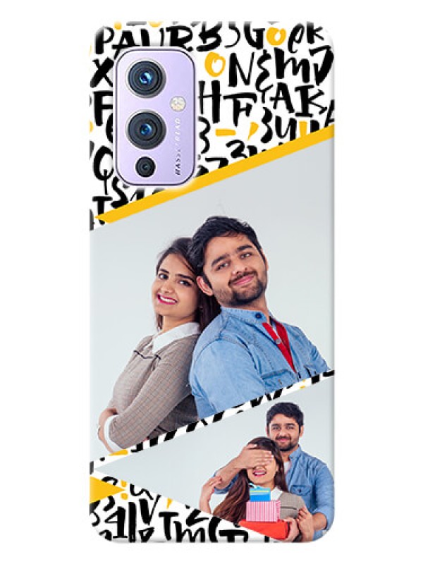 Custom OnePlus 9 5G Phone Back Covers: Letters Pattern Design