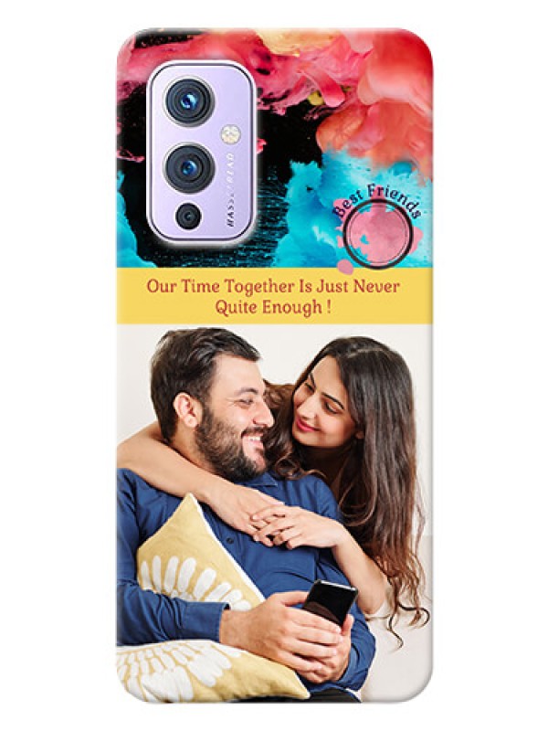 Custom OnePlus 9 5G Mobile Cases: Quote with Acrylic Painting Design