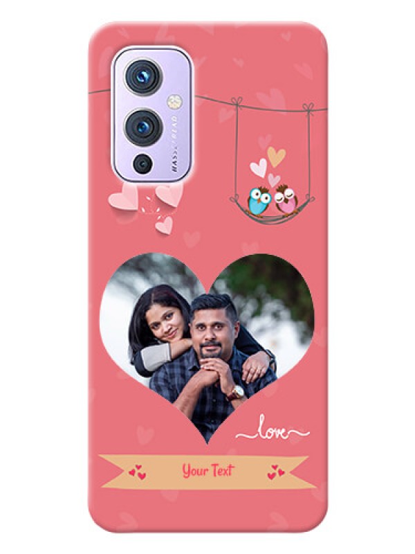 Custom OnePlus 9 5G custom phone covers: Peach Color Love Design 