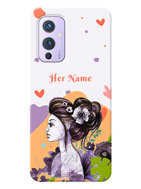 Custom OnePlus 9 5G Custom Mobile Case with Woman And Nature Design