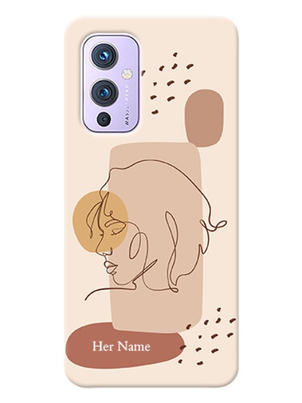 Custom OnePlus 9 5G Custom Phone Covers: Calm Woman line art Design