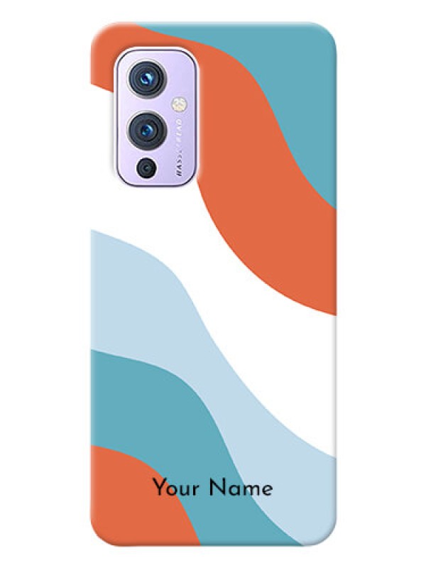 Custom OnePlus 9 5G Mobile Back Covers: coloured Waves Design