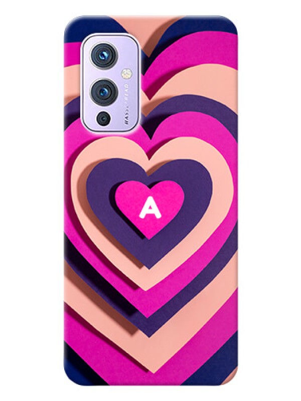 Custom OnePlus 9 5G Custom Mobile Case with Cute Heart Pattern Design
