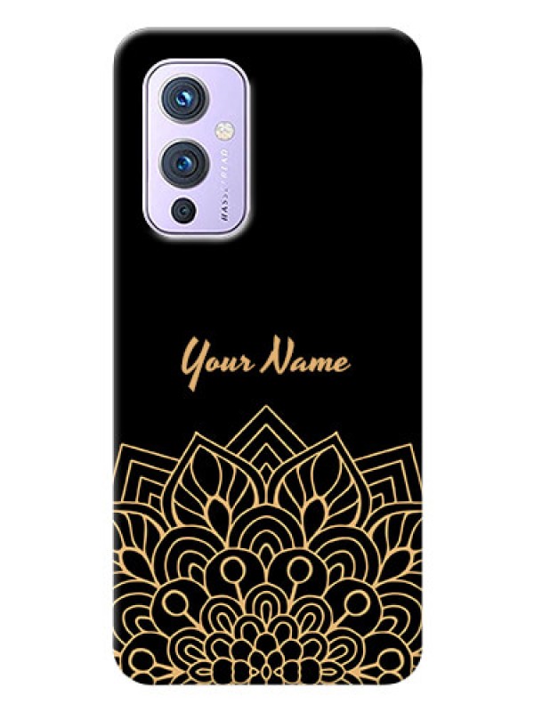 Custom OnePlus 9 5G Back Covers: Golden mandala Design