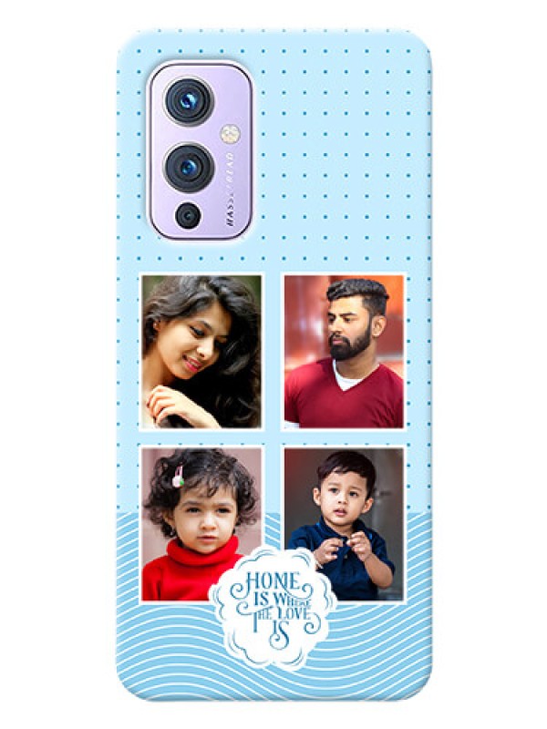 Custom OnePlus 9 5G Custom Phone Covers: Cute love quote with 4 pic upload Design
