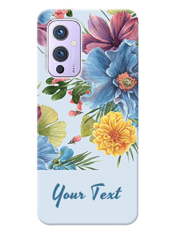 Custom OnePlus 9 5G Custom Phone Cases: Stunning Watercolored Flowers Painting Design