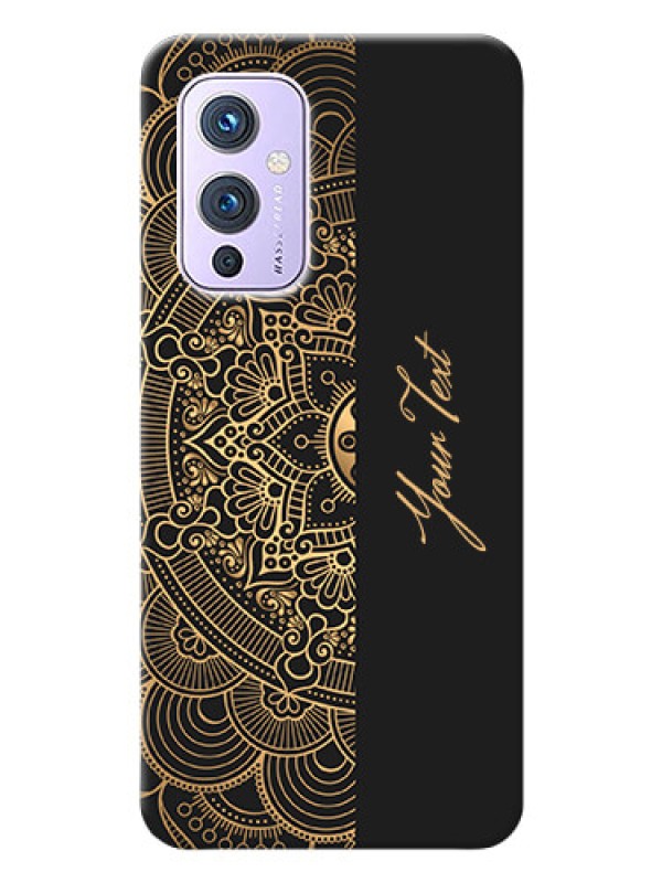 Custom OnePlus 9 5G Back Covers: Mandala art with custom text Design