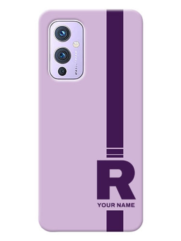 Custom OnePlus 9 5G Custom Phone Covers: Simple dual tone stripe with name Design