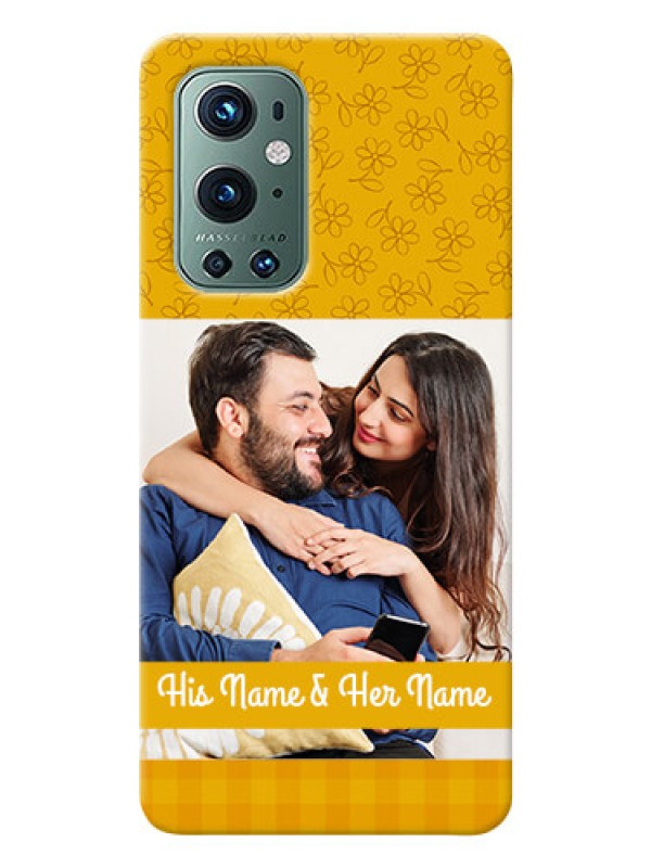 Custom OnePlus 9 Pro 5G mobile phone covers: Yellow Floral Design