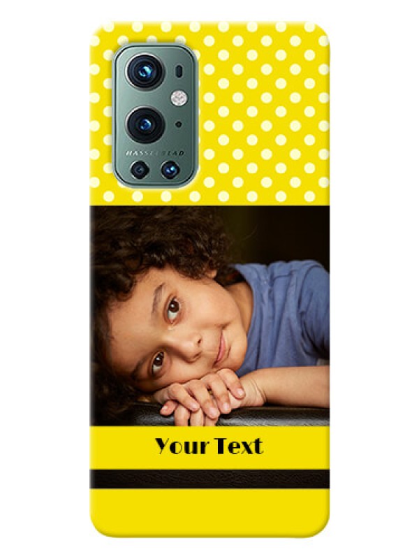 Custom OnePlus 9 Pro 5G Custom Mobile Covers: Bright Yellow Case Design