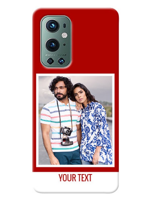 Custom OnePlus 9 Pro 5G mobile phone covers: Simple Red Color Design