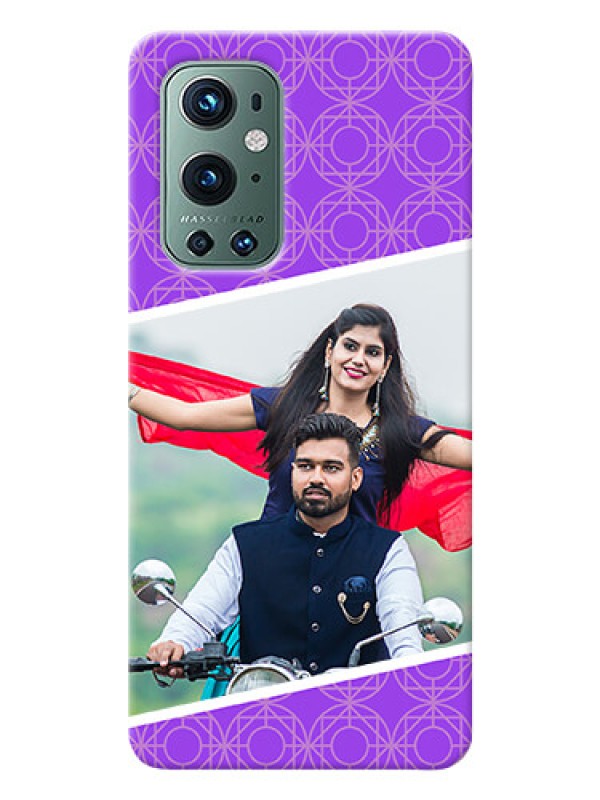 Custom OnePlus 9 Pro 5G mobile back covers online: violet Pattern Design