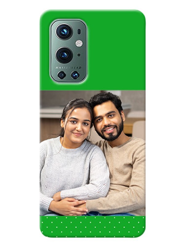 Custom OnePlus 9 Pro 5G Personalised mobile covers: Green Pattern Design