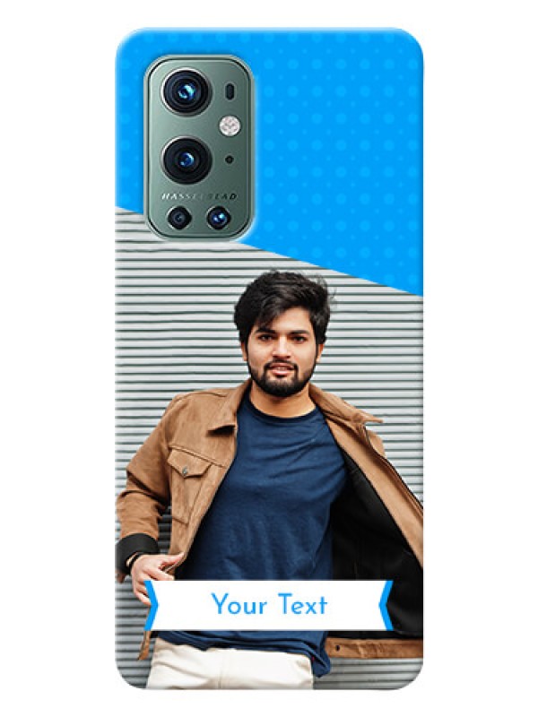 Custom OnePlus 9 Pro 5G Personalized Mobile Covers: Simple Blue Color Design
