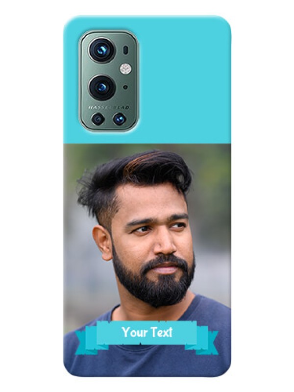 Custom OnePlus 9 Pro 5G Personalized Mobile Covers: Simple Blue Color Design