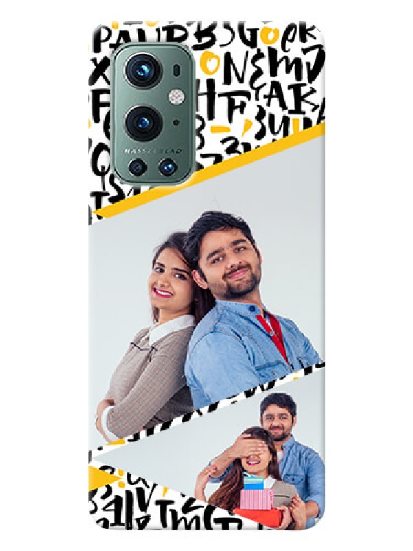 Custom OnePlus 9 Pro 5G Phone Back Covers: Letters Pattern Design