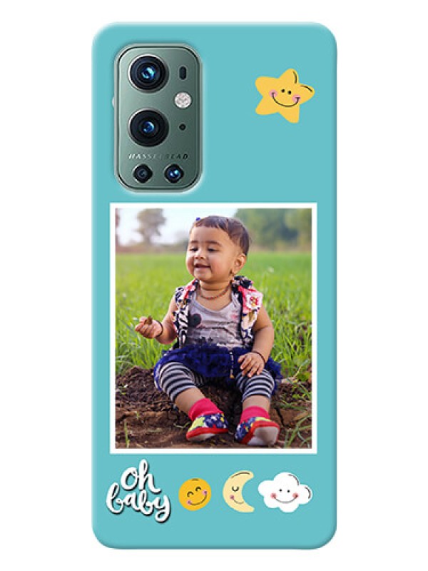 Custom OnePlus 9 Pro 5G Personalised Phone Cases: Smiley Kids Stars Design