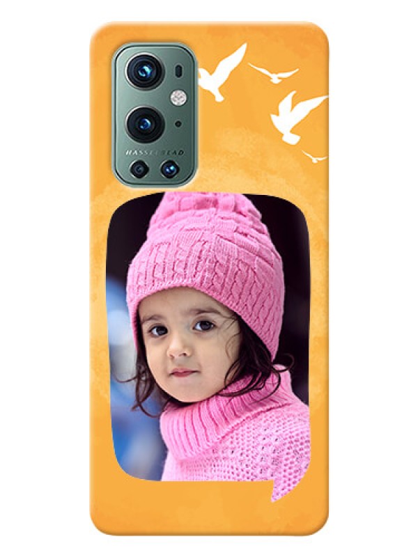 Custom OnePlus 9 Pro 5G Phone Covers: Water Color Design with Bird Icons