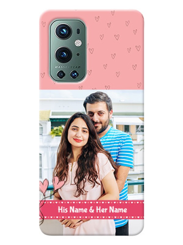 Custom OnePlus 9 Pro 5G phone back covers: Love Design Peach Color