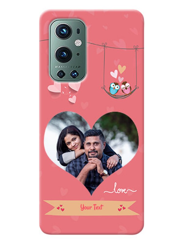Custom OnePlus 9 Pro 5G custom phone covers: Peach Color Love Design 
