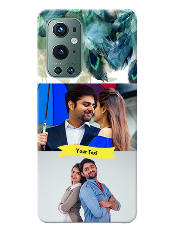 Custom OnePlus 9 Pro 5G Phone Cases: Image with Boho Peacock Feather Design