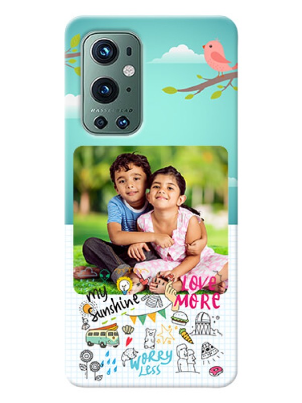 Custom OnePlus 9 Pro 5G phone cases online: Doodle love Design