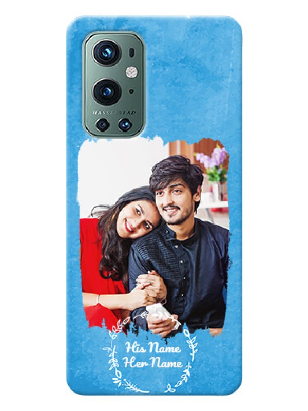 Custom OnePlus 9 Pro 5G custom mobile cases: Blue Color Vintage Design