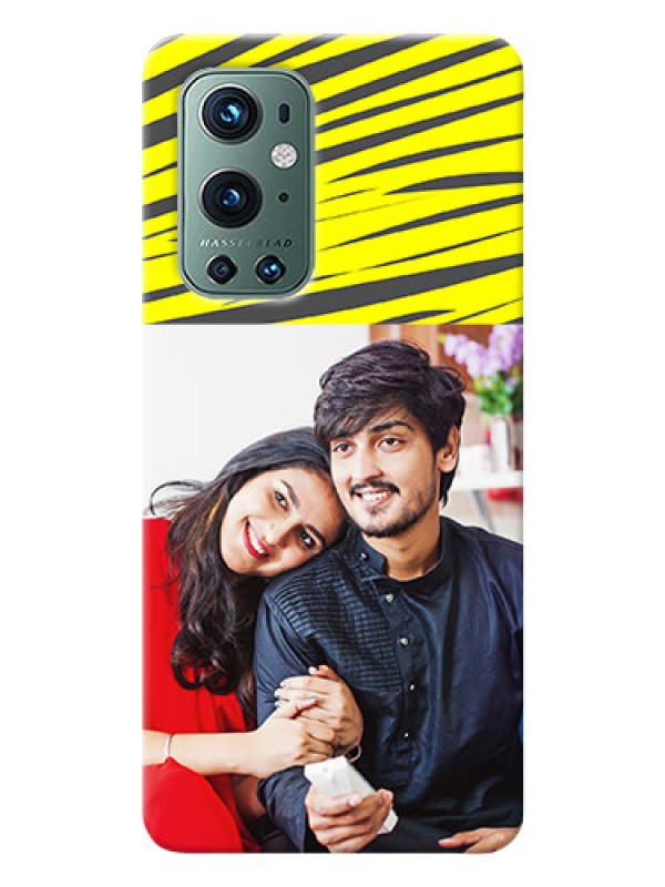 Custom OnePlus 9 Pro 5G Personalised mobile covers: Yellow Abstract Design