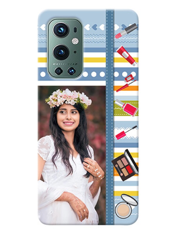 Custom OnePlus 9 Pro 5G Personalized Mobile Cases: Makeup Icons Design