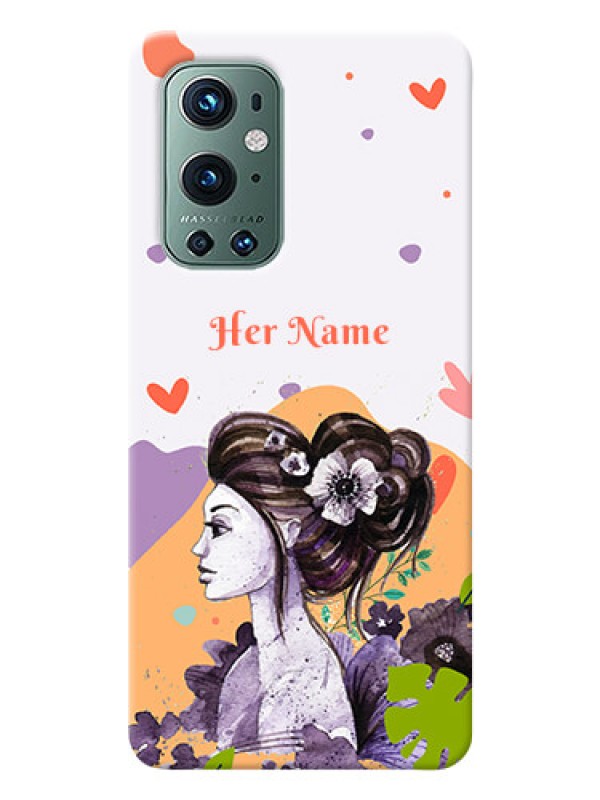 Custom OnePlus 9 Pro 5G Custom Mobile Case with Woman And Nature Design