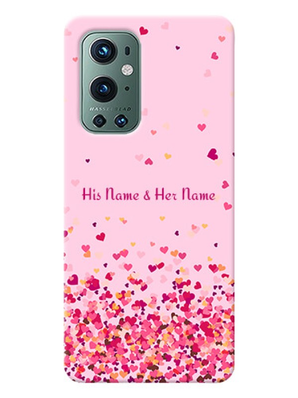 Custom OnePlus 9 Pro 5G Phone Back Covers: Floating Hearts Design
